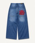 jnco jeans big logo flamed baggy