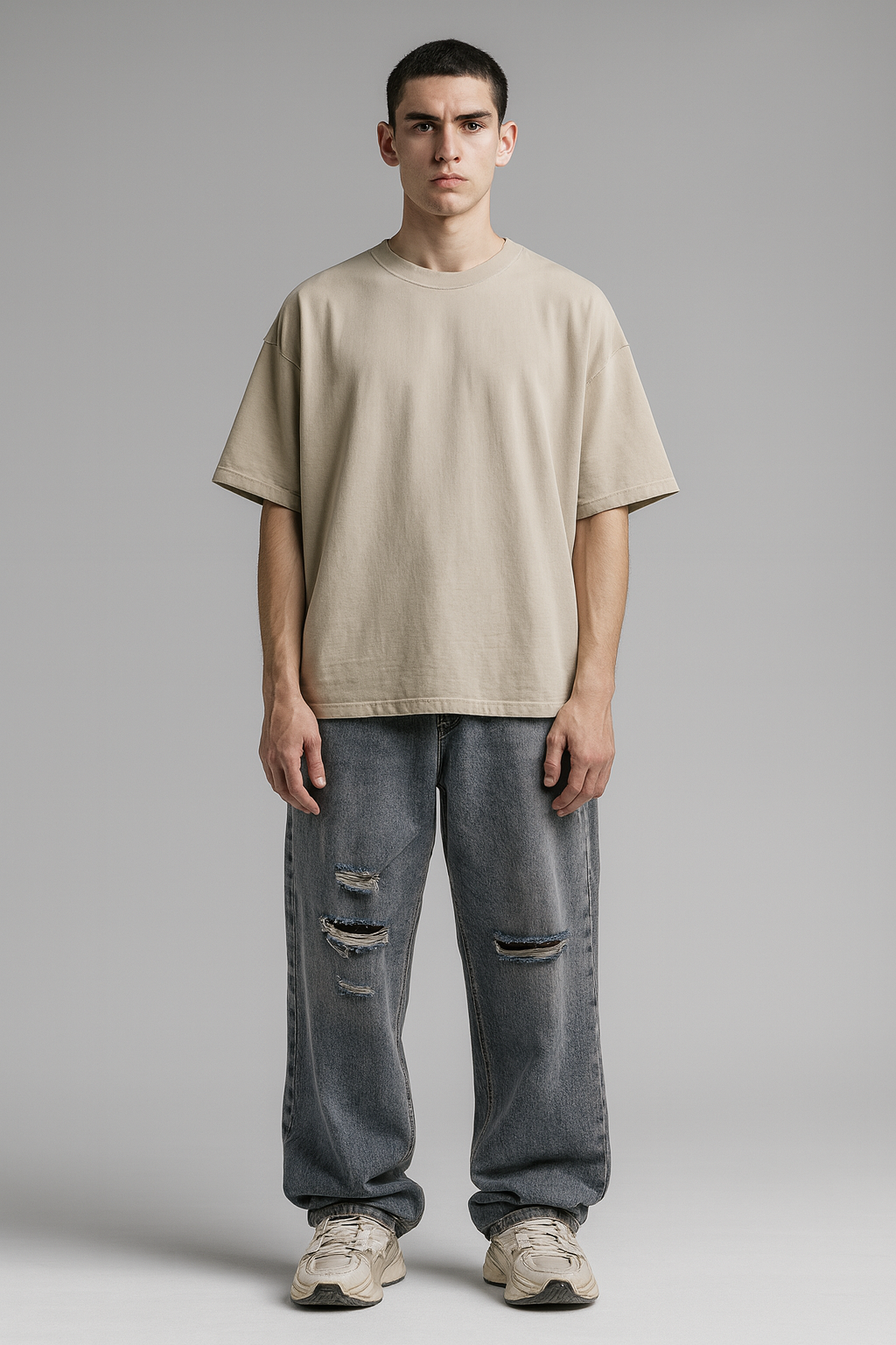 pantalon baggy efecto deslavado