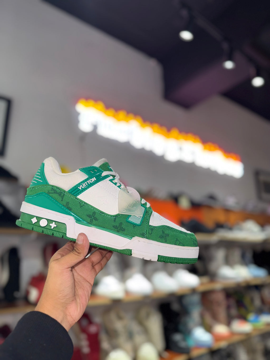 LV Trainer Monogram Green