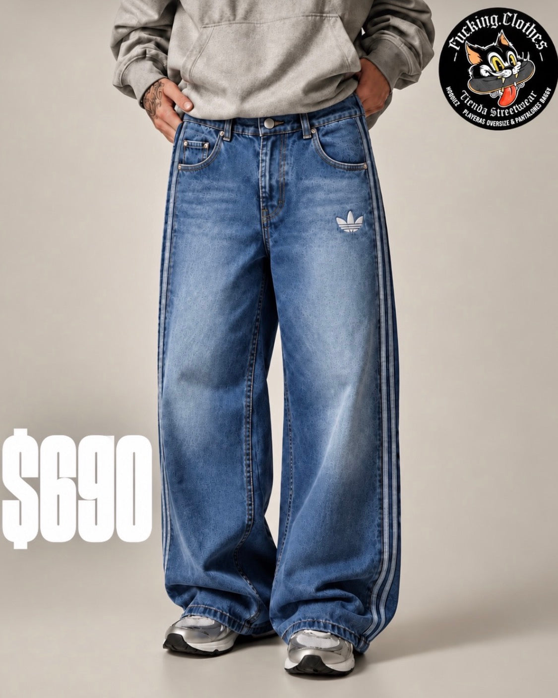 ADIDAS BAGGY JEANS