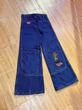 Pantalones cargo, bordado JNCO canguro, corte acampanados