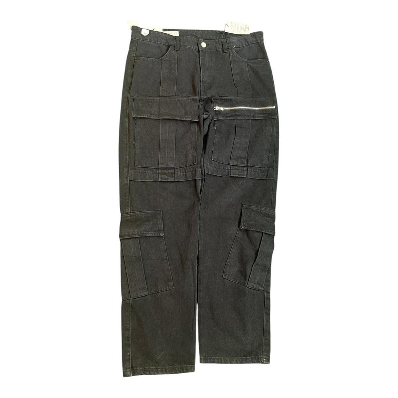 PANTALON CARGO COLOR NEGRO