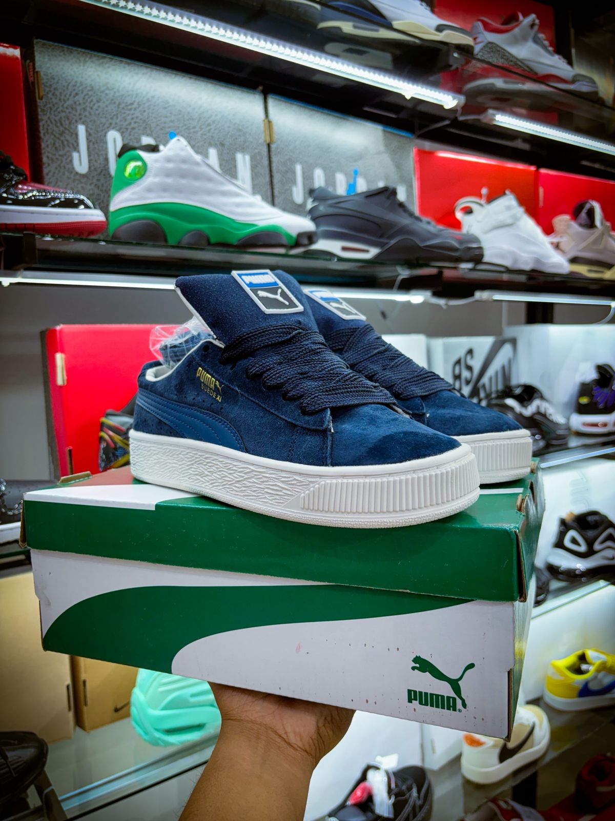 TENIS PUMAS SUEDE XL COLOR AZUL MARINO