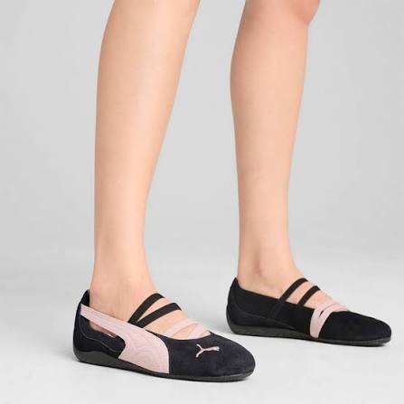 puma speed cat balerina negro con rosa